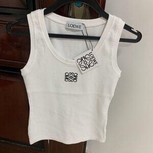LOEWE White Anagram Logo Tank Top